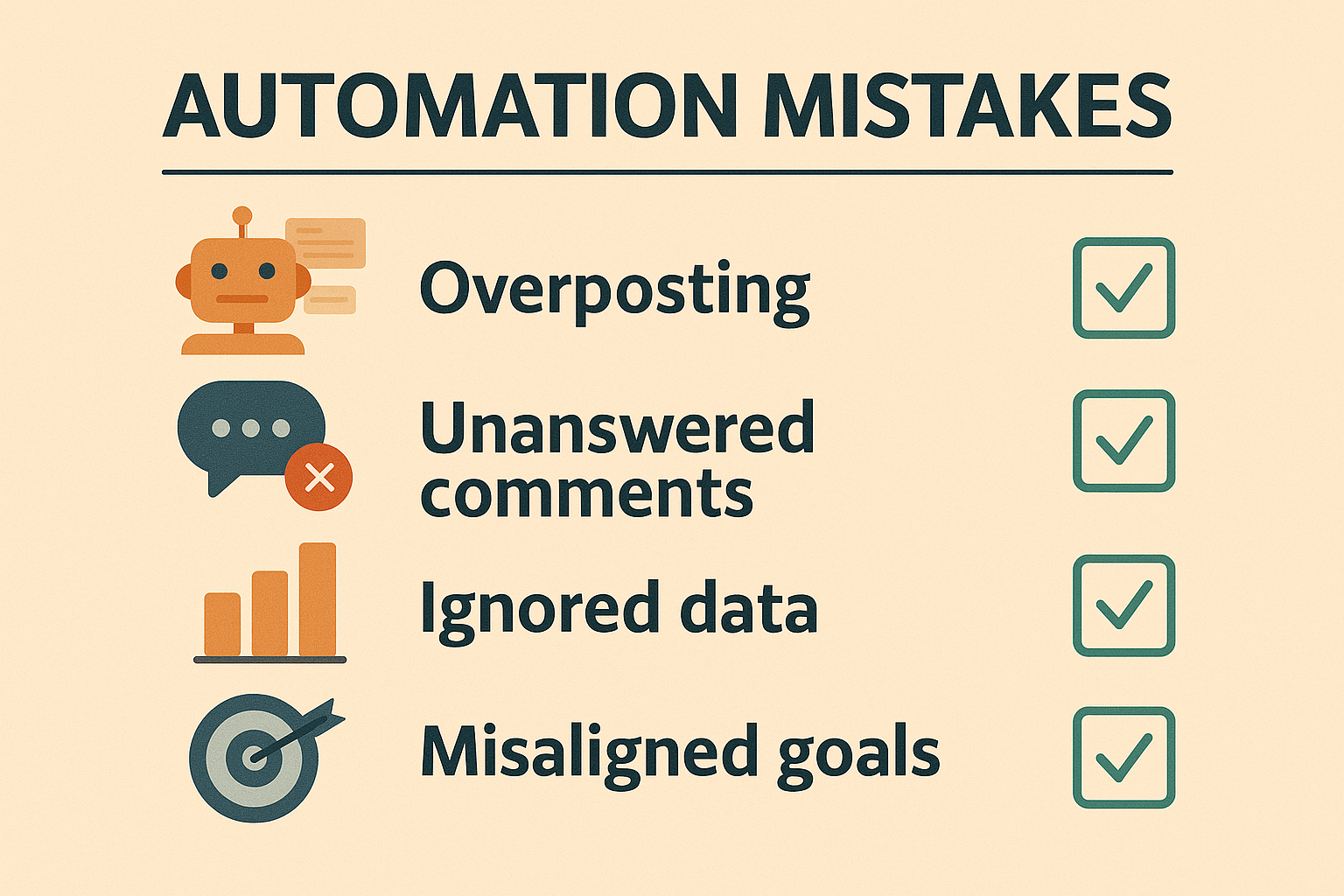 Common automation mistakes to avoid in social media marketing