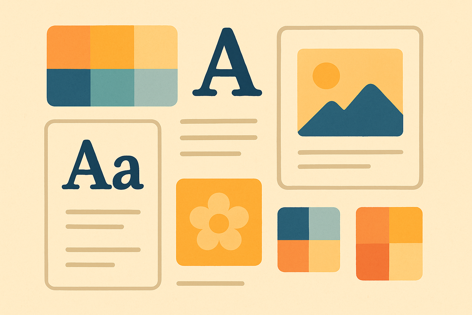Brand design kit for consistent social media graphics.