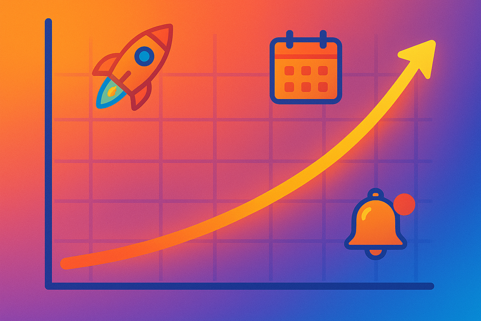 Graphical visual of social media follower growth over time through automation