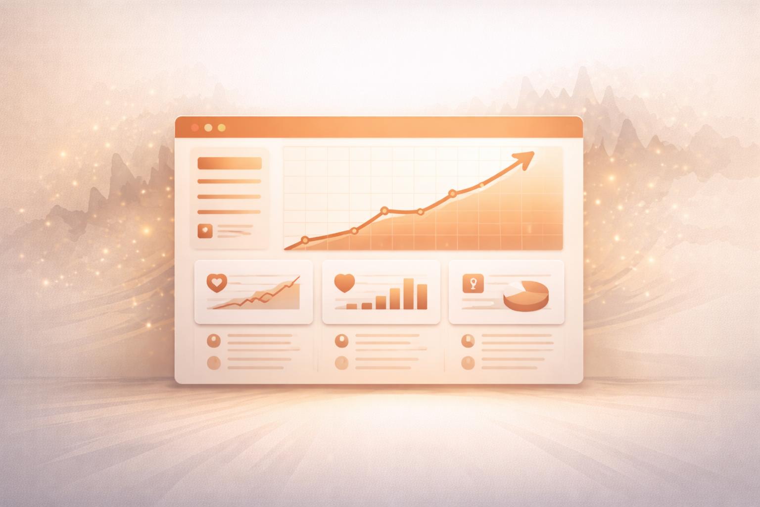 Illustration showing social media posts being reorganized to improve brand positioning clarity.